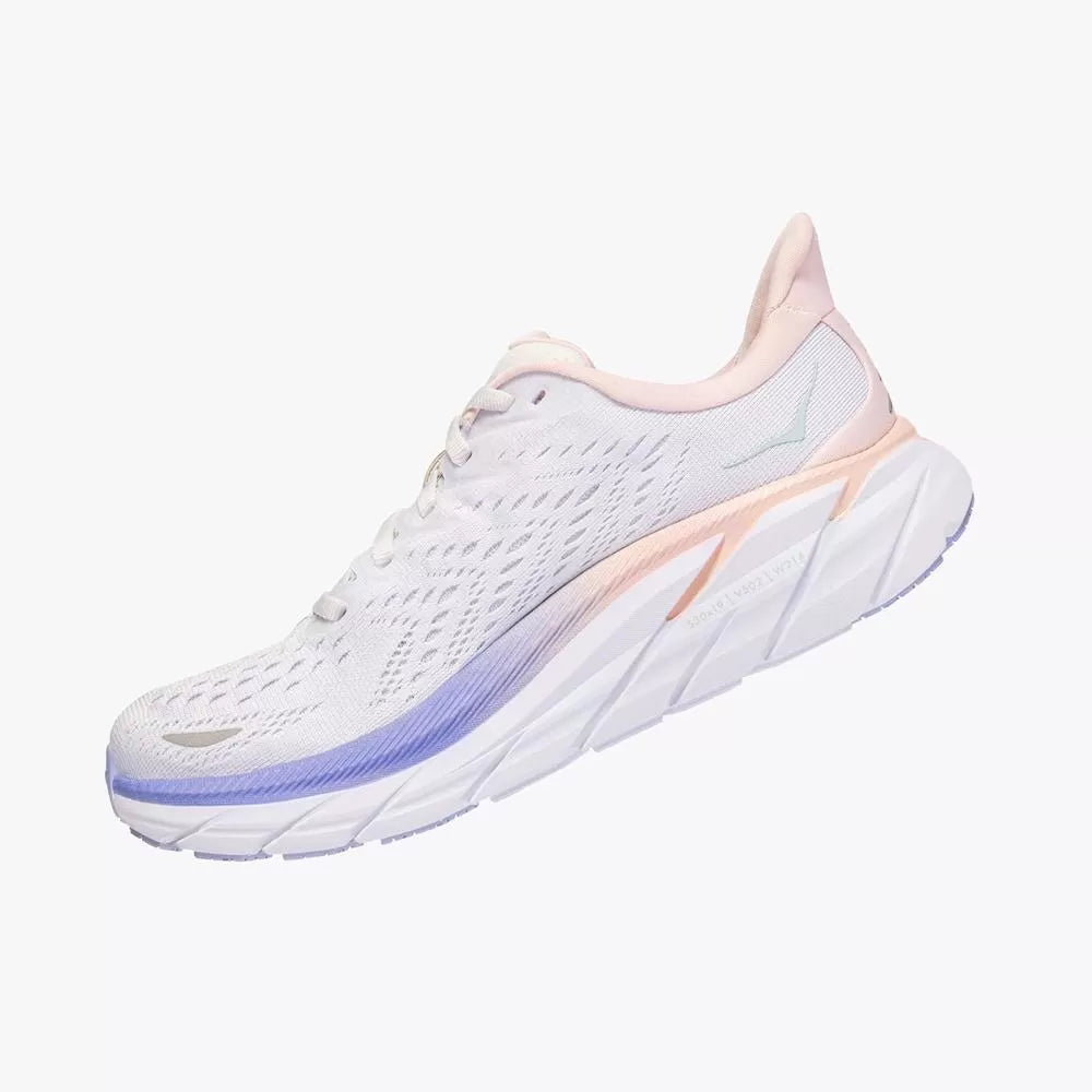 Women's Clifton 8 - Champagne White / Manganese Crystal Pink